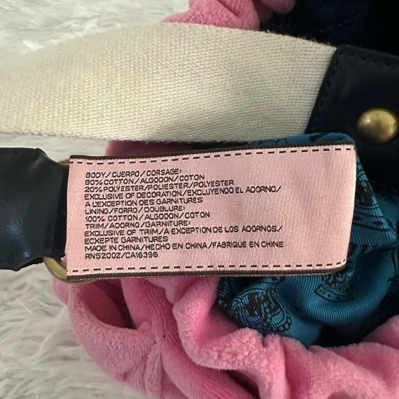Vintage Juicy Couture Velour Pink Y2K Satchel Bag Handbag Rare - Picture 14 of 14